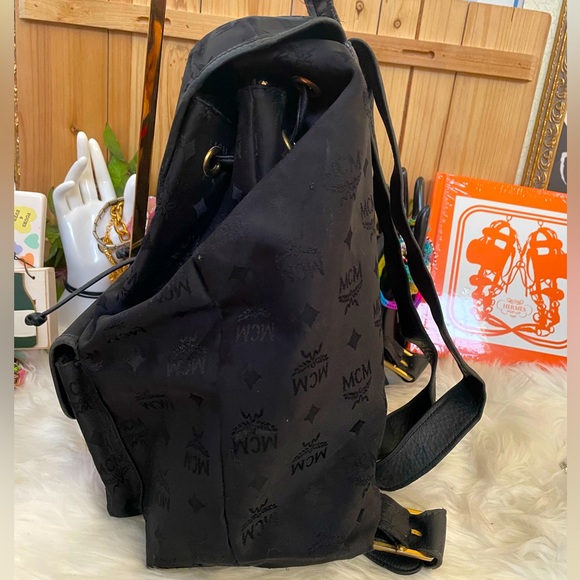 MCM Germany Backpack with Double Snap Pocket Exterior in Nylon. Unisex Use - Picture 5 of 11